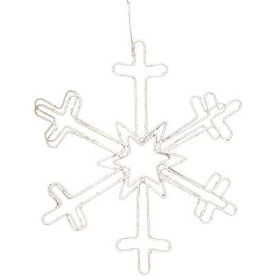 18" WW LED HNG SNOWFLAKE