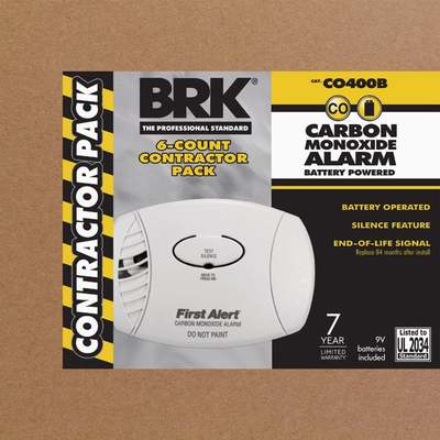 6PK BATTERY CO ALARM