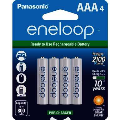 4PK AAASLR RCHRG BATTERY