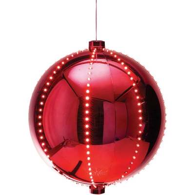 LG RED ORNAMENT W/LED