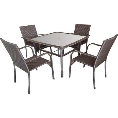 5PC MCHABRWN DINING SET