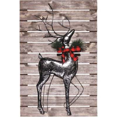 REINDEER WOOD WALL DECOR