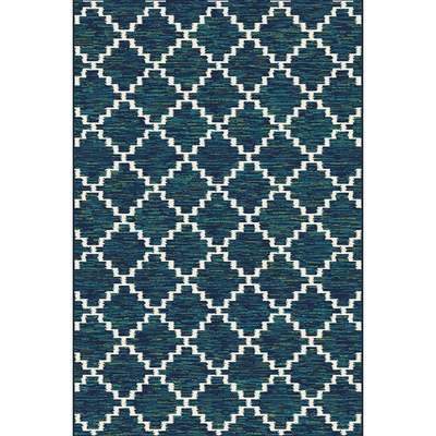 79X114 TEAL LTTCE RUG