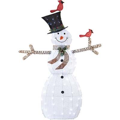 74" CW LED MESH SNOWMAN