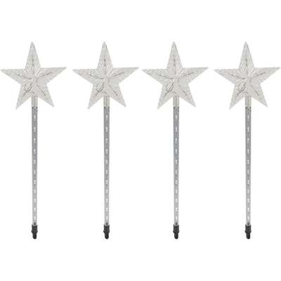 4PK LED SHTNG STAR STAKE