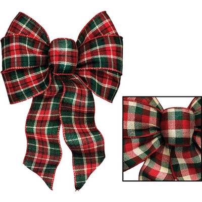 RED/GREEN PLAID BOW