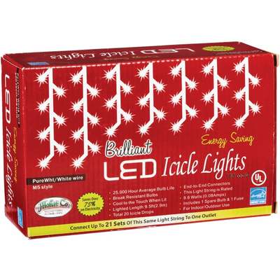 LIGHTS ICICLE 100LT CLR LED