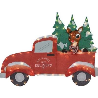 42" LED RUDOLPH & TRUCK