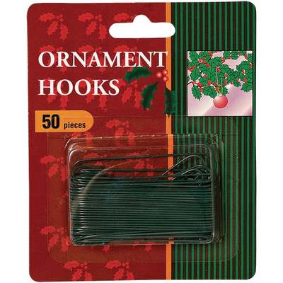 50PK 2.5" GRN ORNMT HOOK