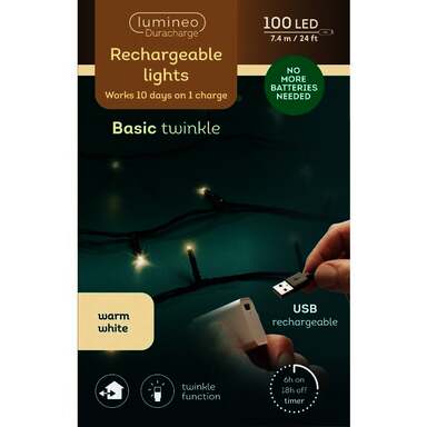 24.3' WW LED Rechargeable Set