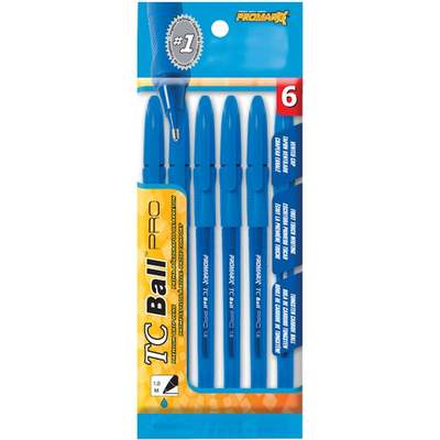 6PK TC BP PRO BLUE PENS