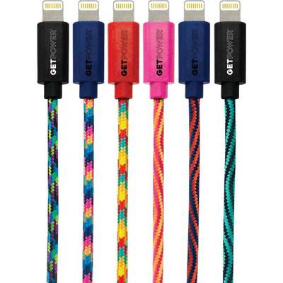 10' LIGHTNING USB BRAIDED CABLE