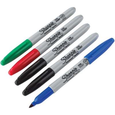 MARKER ASSORTED 5PK SHARPIE