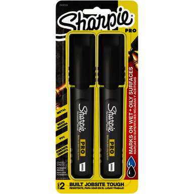 2CT BLK CHISELTIP MARKER