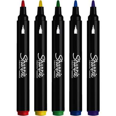 5PK SHARPIE ASST BUL TIP MARKER