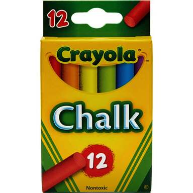 12PK COLORED CHALK