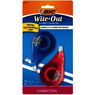 2PK WHT CORRECTION TAPE 39'