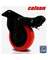 4" Red Swivel Caster w/ Brake