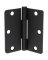 3-1/2" MATTE BLK HINGE 3PC 1/4"R