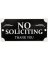 NO SOLICITING PLAQUE