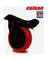 5" Red Swivel Caster w/ Brake