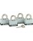PADLOCK 1-1/2"STEEL 4PK KA