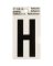 Hy-Ko Vinyl 2 In. Reflective Adhesive Letter, H