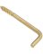 HOOK SCREW SQ.BEND 13/8 BRASS