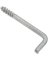 1" SQUARE BENT SCREW HOOK ZN