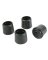 4PK 1" BLK RUBBER TIPS