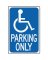 Hy-Ko Heavy-Duty Aluminum Sign, Handicap Parking Only