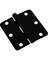 3" BLK HINGE 1/4" RAD