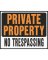 Hy-Ko 15x19 Heavy Gauge Plastic Sign, Private Property No Trespassing