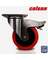 4" Red Swivel Caster w/ Brake