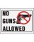 NO GUNS ALLOWED SIGN