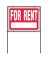 SIGN FOR RENT w FRAME
