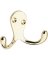 2pk Brass Double Clothes Hook