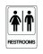 5X7 RESTROOMS SIGN