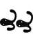 2PK BLK DBL CLTH HOOK V