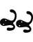 2PK BLK DBL CLTH HOOK BG