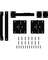 4PC BLK MDRN GATE KIT
