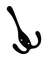 BLK TRIPLE ROBE HOOK
