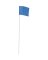 100pk Blue Marking Flag