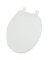 Home Impressions Round Closed Front White Plastic Toilet Seat