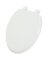Home Impressions Elongated Closed Front White Wood Toilet Seat