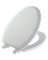 Mayfair Elongated Closed Front White Wood Toilet Seat
