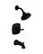 Delta Sandover Matte Blk Tb/shwr