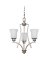 3 BULB NICKEL CHANDELIER