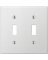 2G Switch Plate Steel White