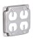 Southwire 2-Duplex Receptacles 4 In. x 4 In. Square Device Cover